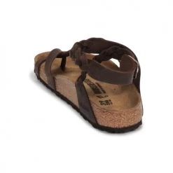 Chaussures Femme Sandales et Nu-pieds Birkenstock YARA LEATHER Marron -Sandales Soldes Boutique 16516234 500 E