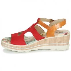 Chaussures Femme Sandales et Nu-pieds Dorking YAP Rouge -Sandales Soldes Boutique 16527940 500 D