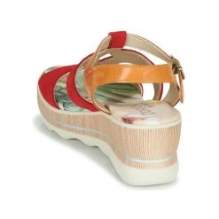 Chaussures Femme Sandales et Nu-pieds Dorking YAP Rouge -Sandales Soldes Boutique 16527940 500 E
