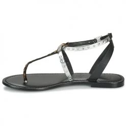 Chaussures Femme Sandales et Nu-pieds Les Petites Bombes ALIX Noir / Argenté -Sandales Soldes Boutique 16534235 500 D