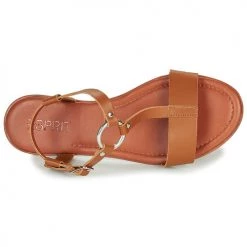 Chaussures Femme Sandales et Nu-pieds Esprit KONA T STRAP Cognac -Sandales Soldes Boutique 16539440 500 F