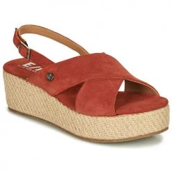 Chaussures Femme Sandales et Nu-pieds Elue par nous GESIEL Rouge