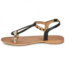 Chaussures Femme Sandales et Nu-pieds Les Tropéziennes par M Belarbi HAMAT Noir / Léopard -Sandales Soldes Boutique 16602247 500 D