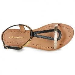 Chaussures Femme Sandales et Nu-pieds Les Tropéziennes par M Belarbi HAMAT Noir / Léopard -Sandales Soldes Boutique 16602247 500 F