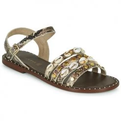 Chaussures Femme Sandales et Nu-pieds Café Noir MIRADO Marron