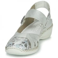 Chaussures Femme Sandales et Nu-pieds Rieker KYLIAN Argenté -Sandales Soldes Boutique 16606694 500 C