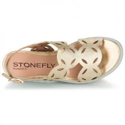 Chaussures Femme Sandales et Nu-pieds Stonefly PARKY 9 Doré -Sandales Soldes Boutique 16626457 500 F