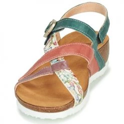 Chaussures Femme Sandales et Nu-pieds Think JULIA Rouge / Vert / Blanc -Sandales Soldes Boutique 16627223 500 C