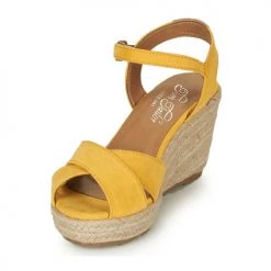 Chaussures Femme Sandales et Nu-pieds Tom Tailor NEMI Jaune -Sandales Soldes Boutique 16642355 500 C