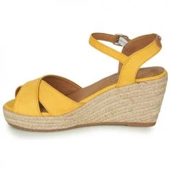 Chaussures Femme Sandales et Nu-pieds Tom Tailor NEMI Jaune -Sandales Soldes Boutique 16642355 500 D