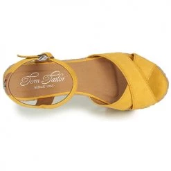 Chaussures Femme Sandales et Nu-pieds Tom Tailor NEMI Jaune -Sandales Soldes Boutique 16642355 500 F