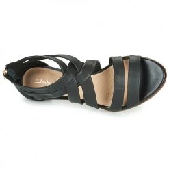 Chaussures Femme Sandales et Nu-pieds Clarks MENA SILK Noir -Sandales Soldes Boutique 16644853 500 F