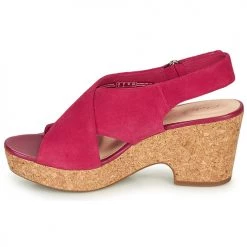 Chaussures Femme Sandales et Nu-pieds Clarks MARITSA LARA Rose -Sandales Soldes Boutique 16644926 500 D