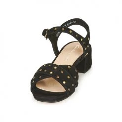 Chaussures Femme Sandales et Nu-pieds Clarks SHEER35 STRAP Noir / clou -Sandales Soldes Boutique 16644931 500 C