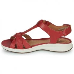 Chaussures Femme Sandales et Nu-pieds Clarks UN ADORN VIBE Rouge -Sandales Soldes Boutique 16644940 500 D
