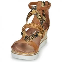 Chaussures Femme Sandales et Nu-pieds Mjus TAPASITA Marron / Pyton -Sandales Soldes Boutique 16657218 500 C