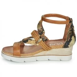 Chaussures Femme Sandales et Nu-pieds Mjus TAPASITA Marron / Pyton -Sandales Soldes Boutique 16657218 500 D