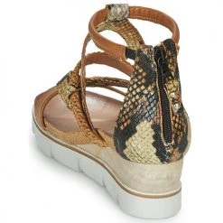 Chaussures Femme Sandales et Nu-pieds Mjus TAPASITA Marron / Pyton -Sandales Soldes Boutique 16657218 500 E