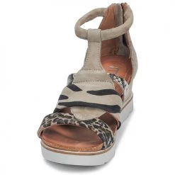Chaussures Femme Sandales et Nu-pieds Mjus TAPASITA Taupe / Léopard -Sandales Soldes Boutique 16657219 500 C