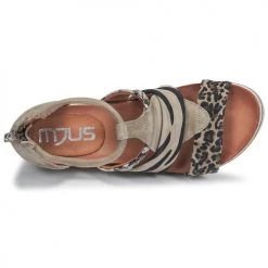 Chaussures Femme Sandales et Nu-pieds Mjus TAPASITA Taupe / Léopard -Sandales Soldes Boutique 16657219 500 F