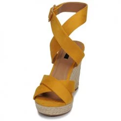 Chaussures Femme Sandales et Nu-pieds Only AMELIA WRAP Jaune -Sandales Soldes Boutique 16683637 500 C