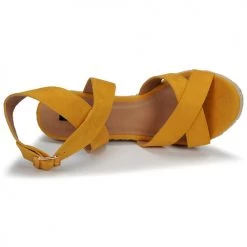 Chaussures Femme Sandales et Nu-pieds Only AMELIA WRAP Jaune -Sandales Soldes Boutique 16683637 500 F