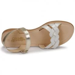 Chaussures Fille Sandales et Nu-pieds Citrouille et Compagnie MADELLE Argenté -Sandales Soldes Boutique 16698303 500 F