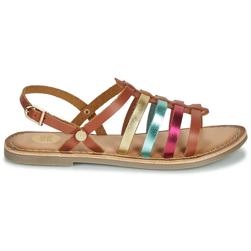 Chaussures Fille Sandales et Nu-pieds Gioseppo ETALLE Cognac / Multicolor 2 Chaussures Fille Sandales et Nu-pieds Gioseppo ETALLE Cognac / Multicolor – Image 2