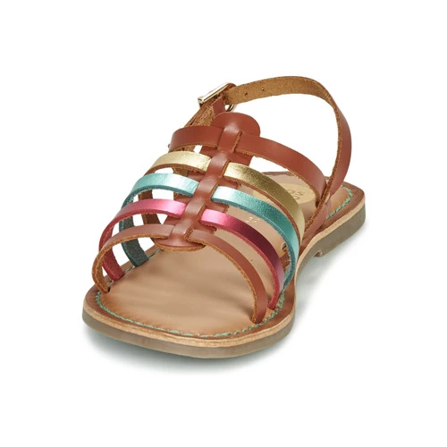 Chaussures Fille Sandales et Nu-pieds Gioseppo ETALLE Cognac / Multicolor 3 Chaussures Fille Sandales et Nu-pieds Gioseppo ETALLE Cognac / Multicolor – Image 3