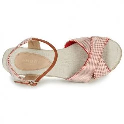 Chaussures Femme Sandales et Nu-pieds André PAULETTA Rouge -Sandales Soldes Boutique 16734915 500 F