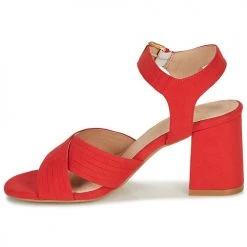 Chaussures Femme Sandales et Nu-pieds André JACYNTH Rouge -Sandales Soldes Boutique 16734946 500 D