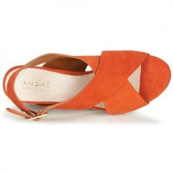 Chaussures Femme Sandales et Nu-pieds André JANNINE Orange -Sandales Soldes Boutique 16734970 500 F