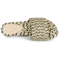 Chaussures Femme Sandales et Nu-pieds André PAMILIA Rayé Noir -Sandales Soldes Boutique 16734985 500 F