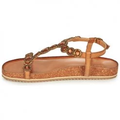 Chaussures Femme Sandales et Nu-pieds André ETHEL Camel -Sandales Soldes Boutique 16734992 500 D