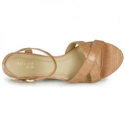Chaussures Femme Sandales et Nu-pieds André VICTORIA Nude -Sandales Soldes Boutique 16735067 500 F