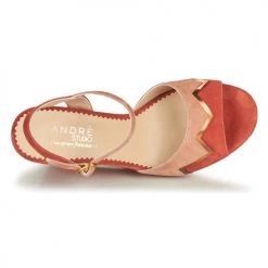 Chaussures Femme Sandales et Nu-pieds André LA JONGLEUSE Rose -Sandales Soldes Boutique 16735078 500 F