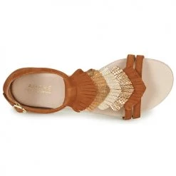 Chaussures Femme Sandales et Nu-pieds André BRIANA Camel -Sandales Soldes Boutique 16735113 500 F