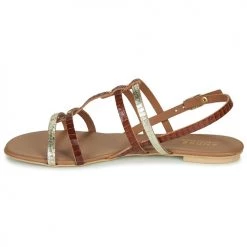 Chaussures Femme Sandales et Nu-pieds André MANDIE Camel -Sandales Soldes Boutique 16735125 500 D