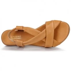Chaussures Femme Sandales et Nu-pieds André BABACO Camel -Sandales Soldes Boutique 16735137 500 F
