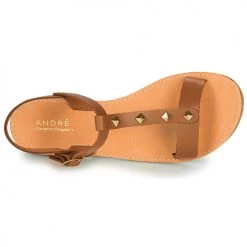 Chaussures Femme Sandales et Nu-pieds André DOMINOU Camel -Sandales Soldes Boutique 16735144 500 F