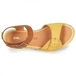 Chaussures Femme Sandales et Nu-pieds Karston KICHOU Jaune / Marron -Sandales Soldes Boutique 16749987 500 F