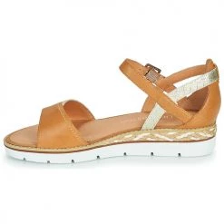 Chaussures Femme Sandales et Nu-pieds Karston KILGUM Marron / Argenté -Sandales Soldes Boutique 16749991 500 D