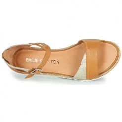Chaussures Femme Sandales et Nu-pieds Karston KILGUM Marron / Argenté -Sandales Soldes Boutique 16749991 500 F