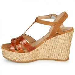 Chaussures Femme Sandales et Nu-pieds Unisa MACA Camel -Sandales Soldes Boutique 16758986 500 D