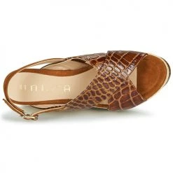 Chaussures Femme Sandales et Nu-pieds Unisa KASTRO Camel -Sandales Soldes Boutique 16759004 500 F