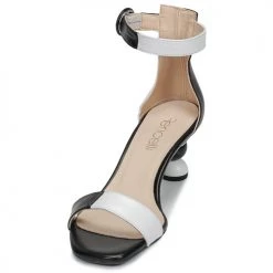 Chaussures Femme Sandales et Nu-pieds Fericelli MARC Noir et blanc -Sandales Soldes Boutique 16866298 500 C