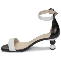 Chaussures Femme Sandales et Nu-pieds Fericelli MARC Noir et blanc -Sandales Soldes Boutique 16866298 500 D