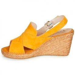 Chaussures Femme Sandales et Nu-pieds Fericelli MARIE Jaune -Sandales Soldes Boutique 16866303 500 D
