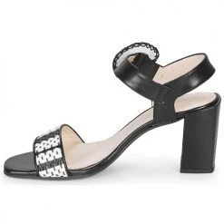 Chaussures Femme Sandales et Nu-pieds Fericelli MAIRA Noir et blanc -Sandales Soldes Boutique 16866308 500 D