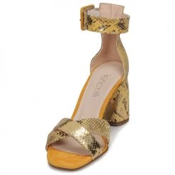 Chaussures Femme Sandales et Nu-pieds Fericelli JEZI Jaune -Sandales Soldes Boutique 16866310 500 C